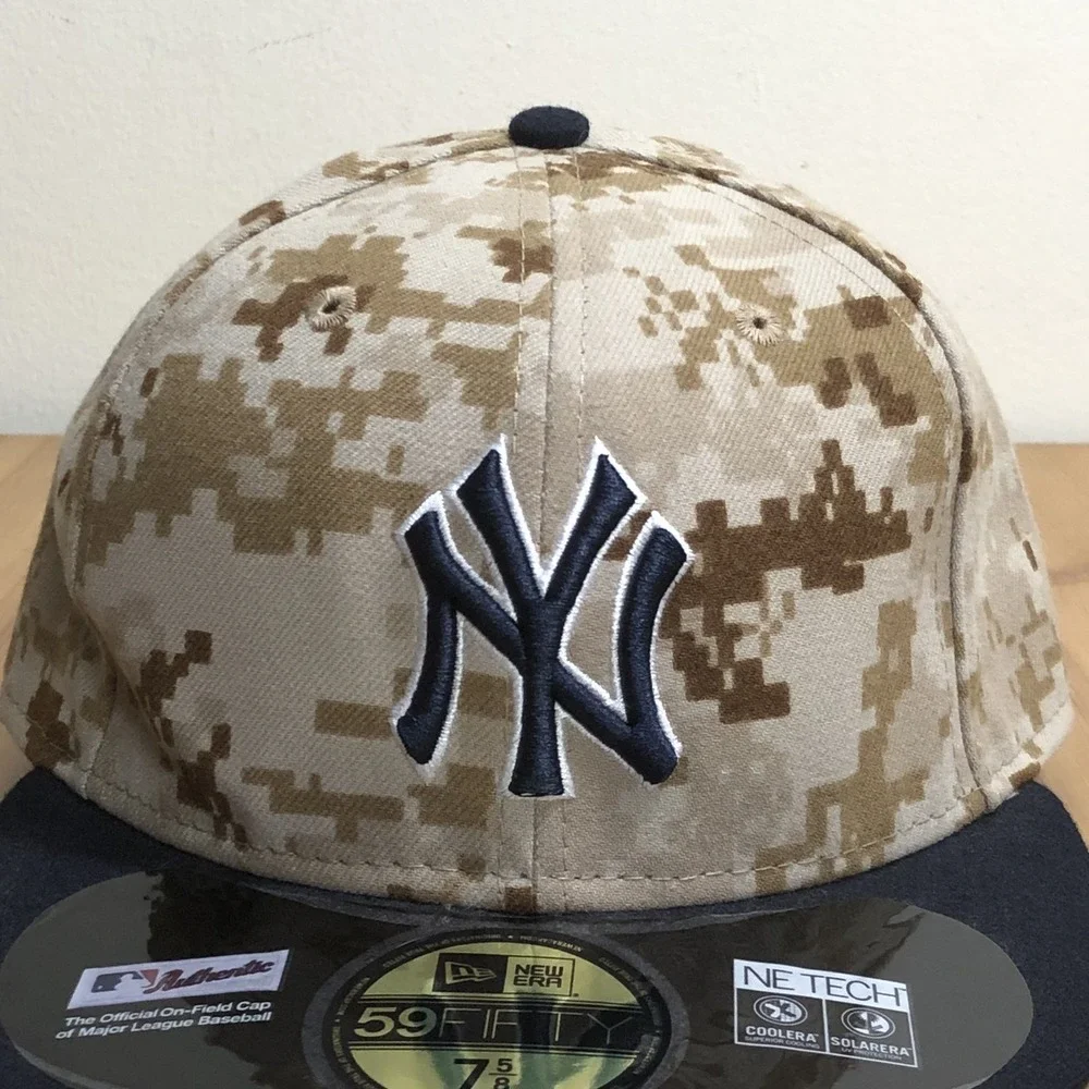 New York Yankees New Era 59FIFTY 2014 MLB Memorial Day Fitted Cap Sz 7 5/8 Camo